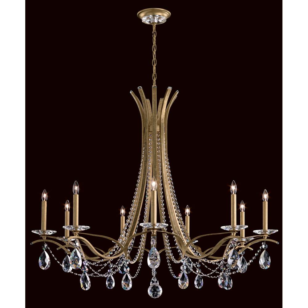 Schonbek Signature Vesca 9 Light 120v Chandelier In White With Clear Radiance Crystal