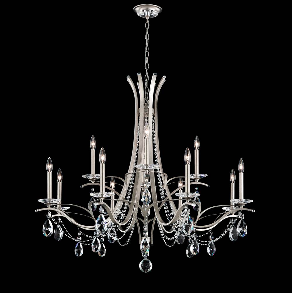 Schonbek Signature Vesca 12 Light 120v Chandelier In White With Clear Radiance Crystal