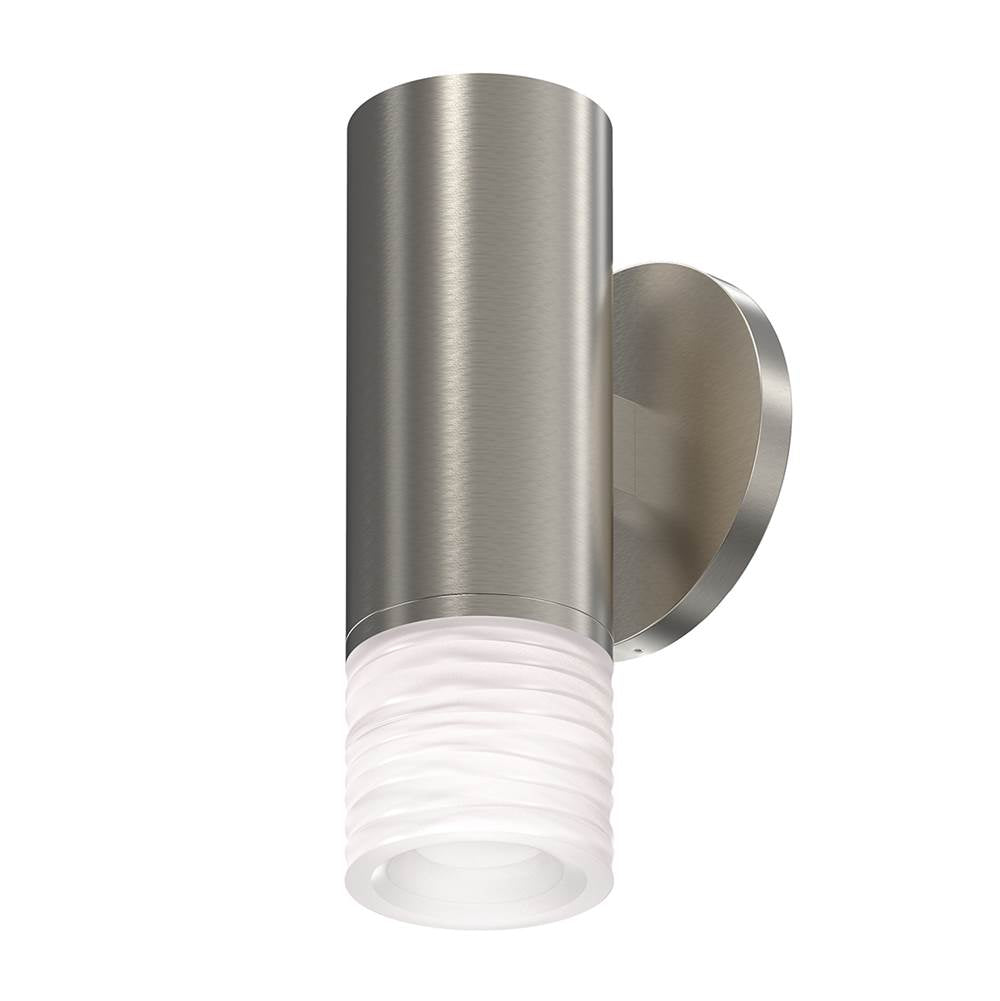 Sonneman Alc 3'' One-sided Led Sconce W/ Etched Ribbon Glass Trim And 25 Degrees Narrow Flood Lens