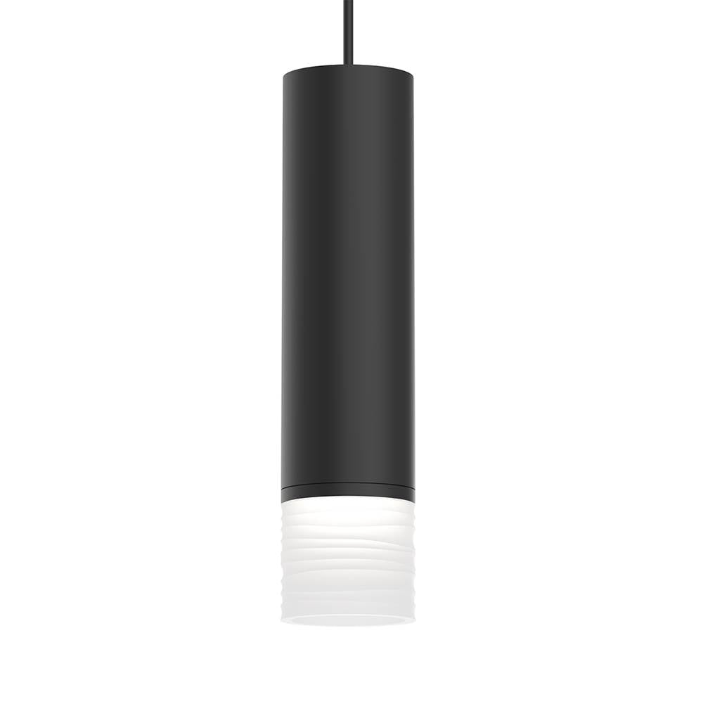 Sonneman Alc 3'' Medium Led Pendant W/ Etched Ribbon Glass Trim And 25 Degrees Narrow Flood Lens
