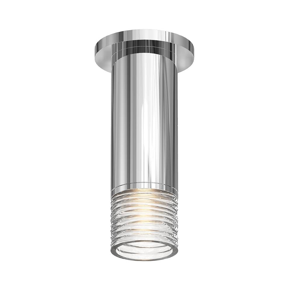 Sonneman Alc 3'' Small Led Surface Mount W/clear Ribbon Glass Trim And 25 Degrees Narrow Flood Lens
