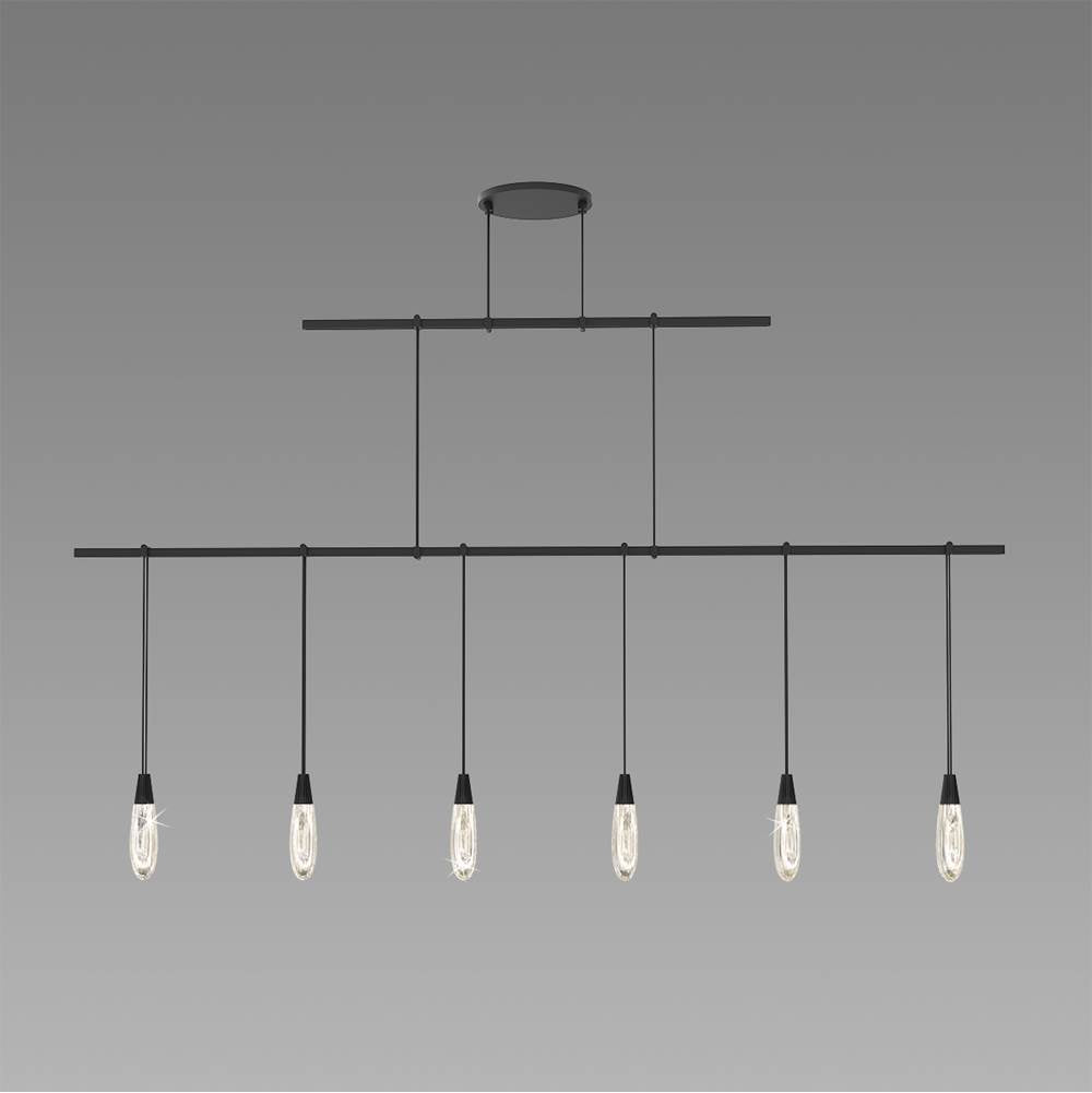 Sonneman Suspenders 48'' 2-tier Linear With Crystal Teardrop Luminaires
