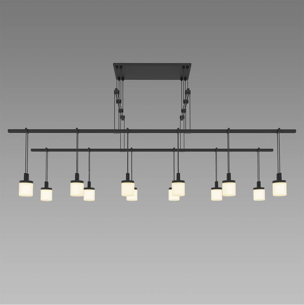 Sonneman Suspenders 48'' 2-tier Tandem With Drum Luminaires