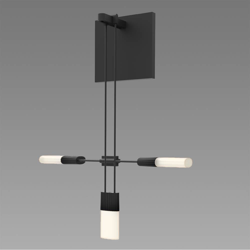 Sonneman Suspenders Standard Single Sconce With Etched Chiclet Cluster Luminaire