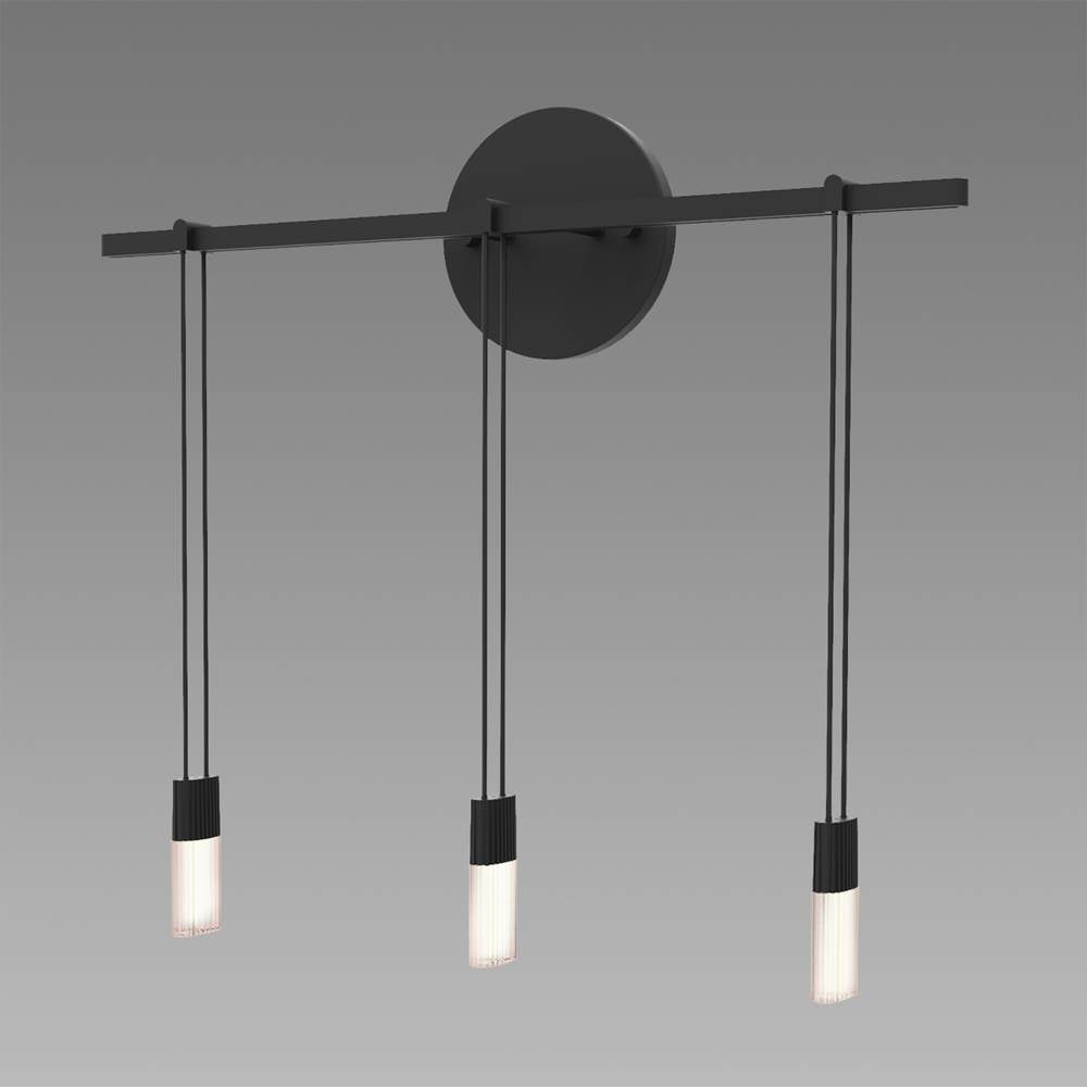 Sonneman Suspenders 18'' Even Bar Sconce With Crystal Chiclet Luminaires