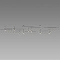 Sonneman Suspenders 4-tier Gallery Matrix With Etched Chiclet Luminaire Combo