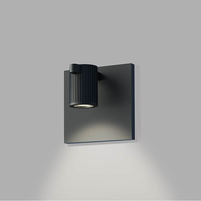 Sonneman Suspenders Standard Single Sconce With Bar-mounted Single Cylinder W/flood Lens