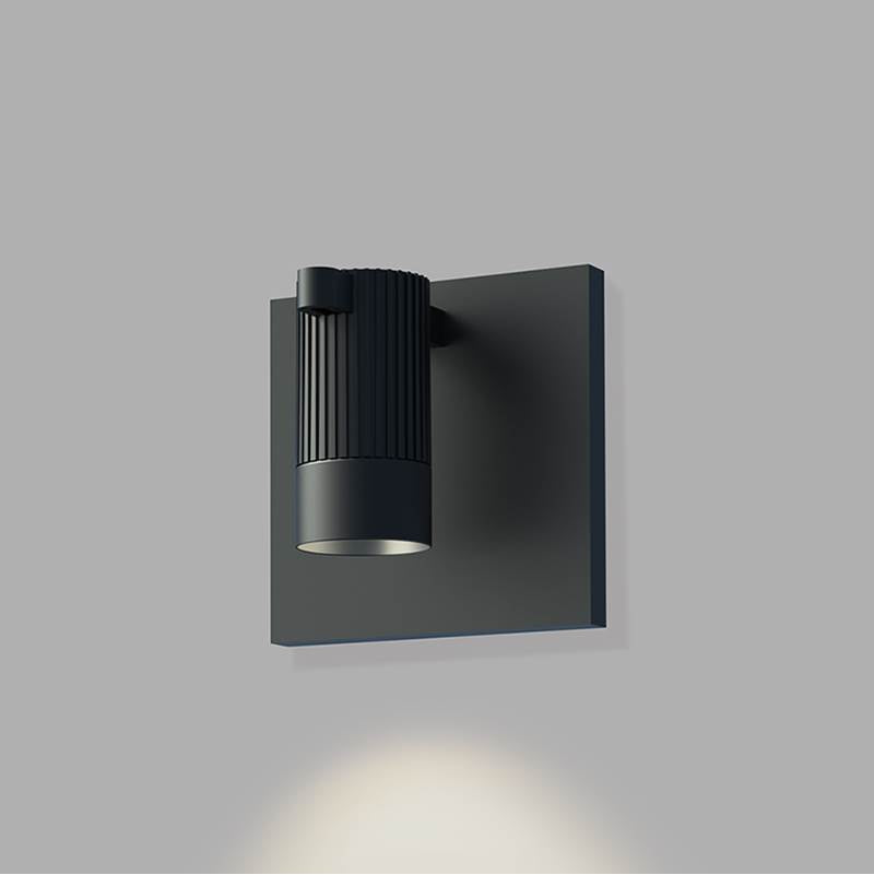 Sonneman Suspenders Standard Single Sconce With Bar-mounted Single Cylinder W/snoot Flood Lens