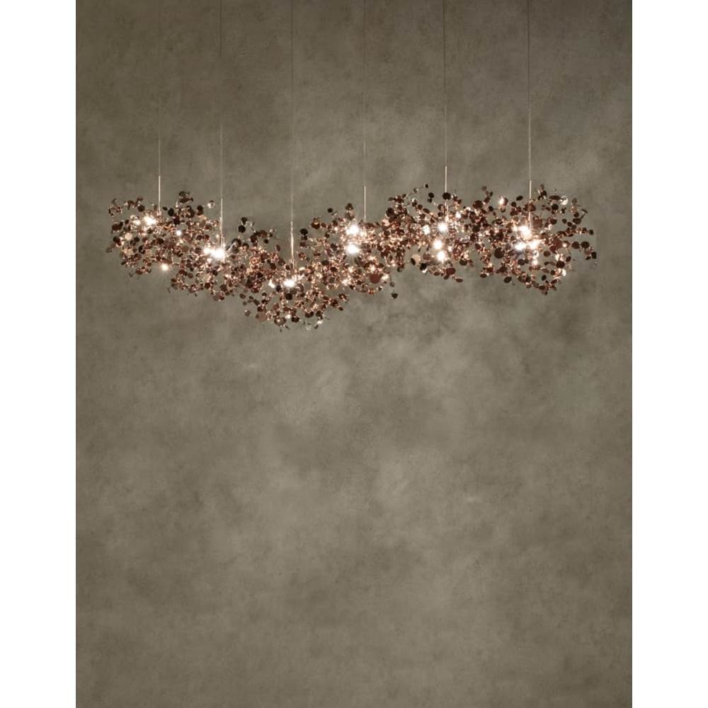 Terzani 0N89SN4C8A Rose Gold 6 Linear Multi Light Pendant Image 1