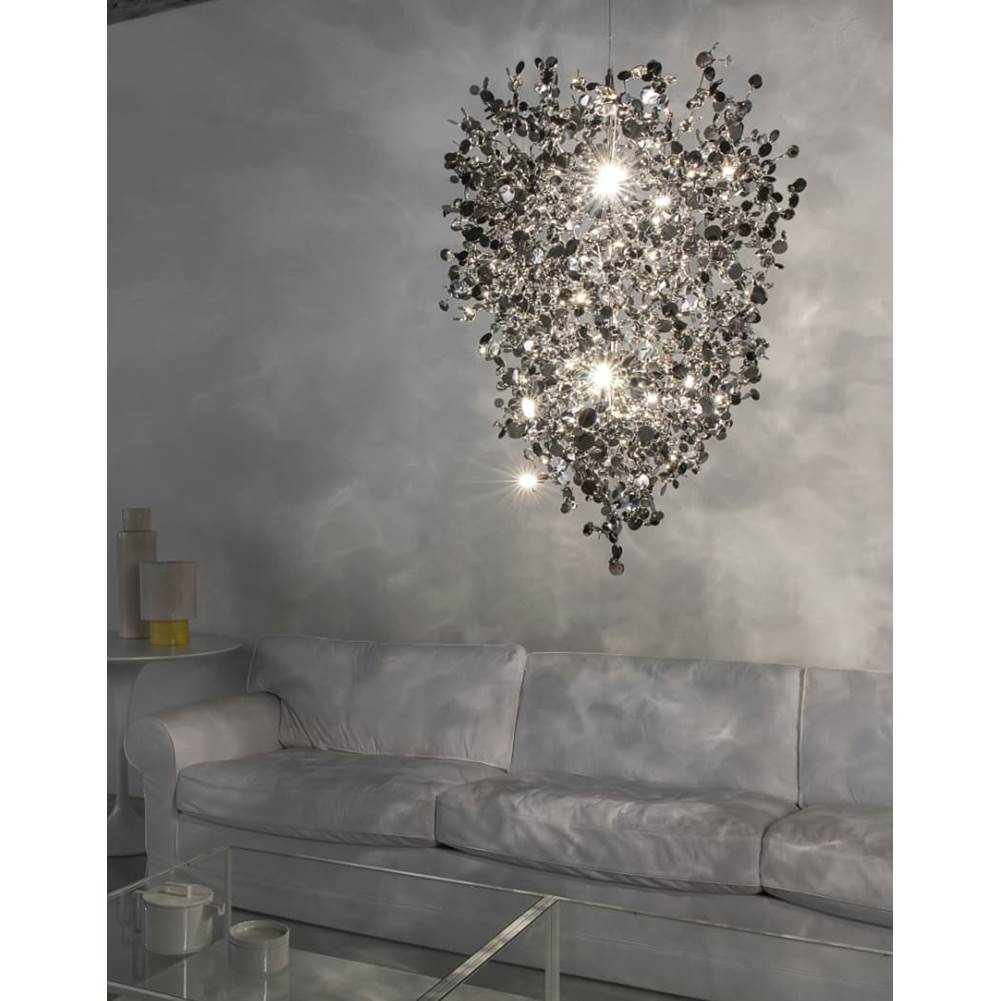 Terzani 0N94SE7C8AW Stainless Steel Large Chandelier Image 1