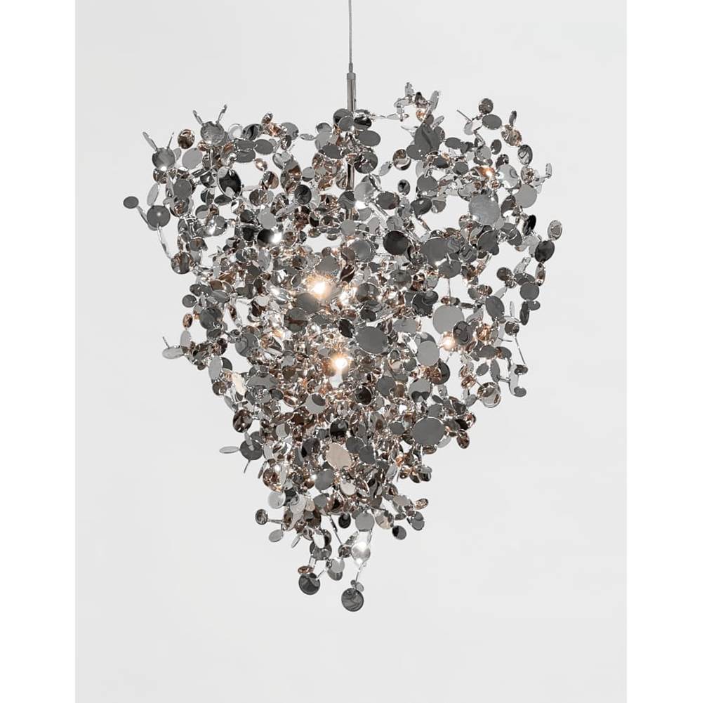 Terzani 0N95SE7C8AW Stainless Steel Small Chandelier Image 1
