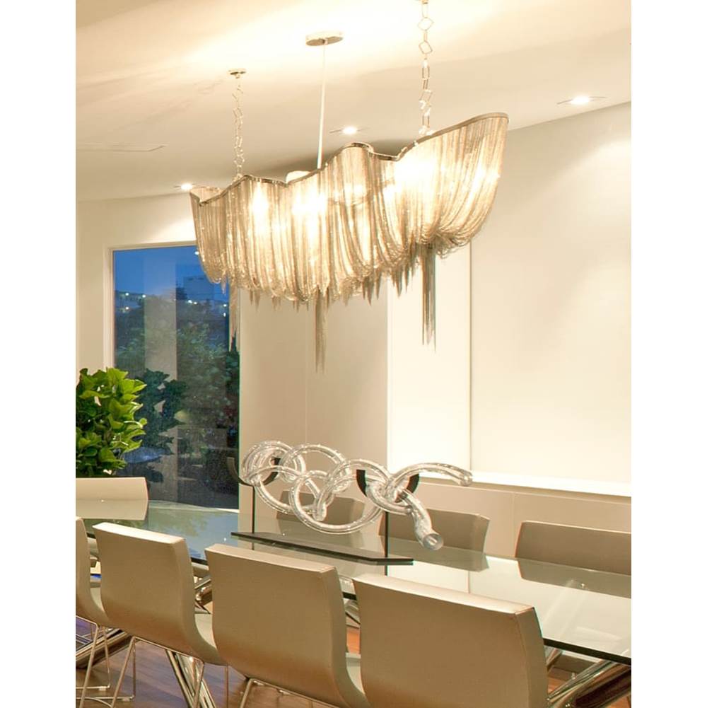 Terzani 0A17SL6C8A Gold Plated Medium Linear Chandelier Image 4