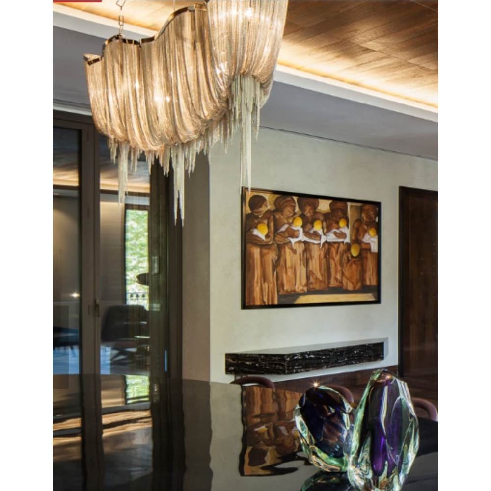 Terzani 0A17SL6C8A Gold Plated Medium Linear Chandelier Image 3