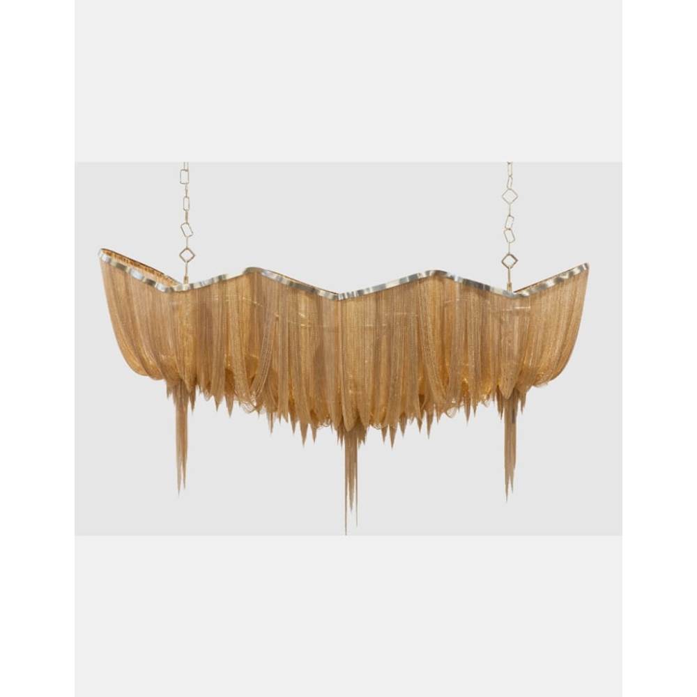 Terzani 0A17SN1C8A Champagne Medium Linear Chandelier Image 3