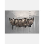 Terzani 0A18SE9C8A Black Nickel Small Linear Chandelier Image 1