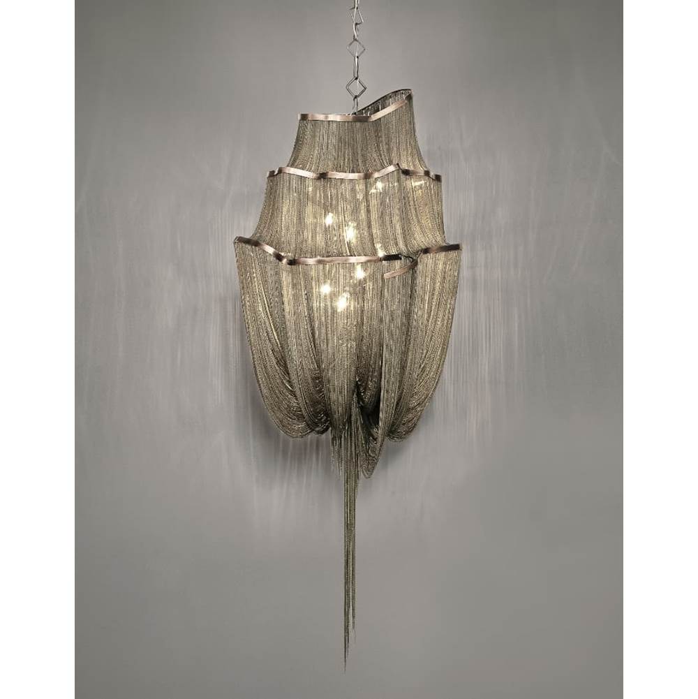 Terzani 0A15SF7C8A Brushed Bronze Large Three Tier Chandelier Image 1