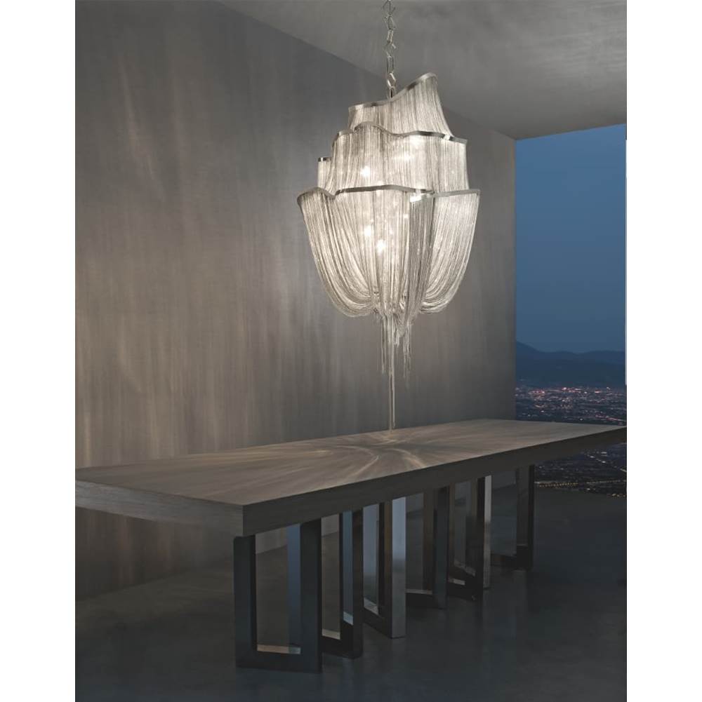 Terzani 0A13SE7C8A Nickel Small Three Tier Chandelier Image 5