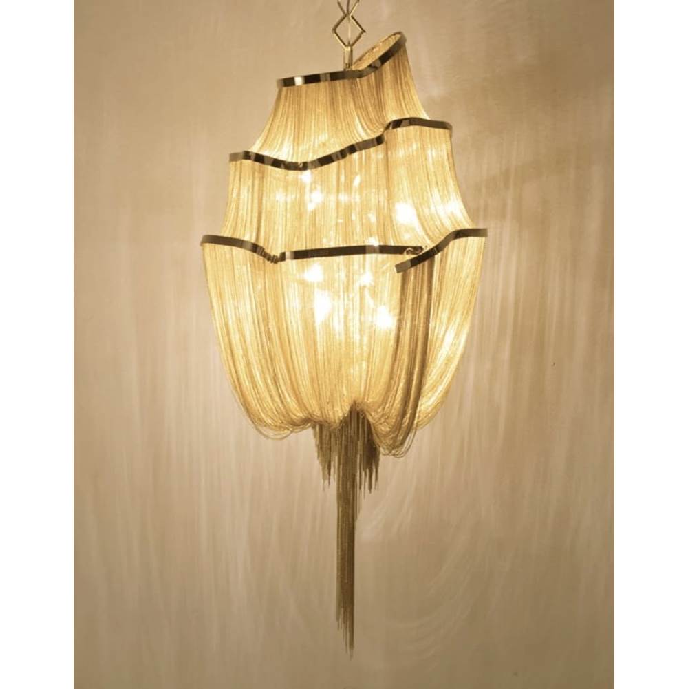 Terzani 0A15SL6C8A Gold Plated Large Three Tier Chandelier Image 1