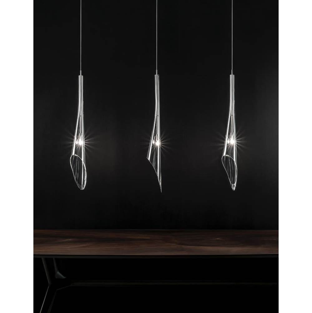 Terzani 0T03SE8A9AR Clear Crystal 3 Linear Multi Light Pendant Image 1