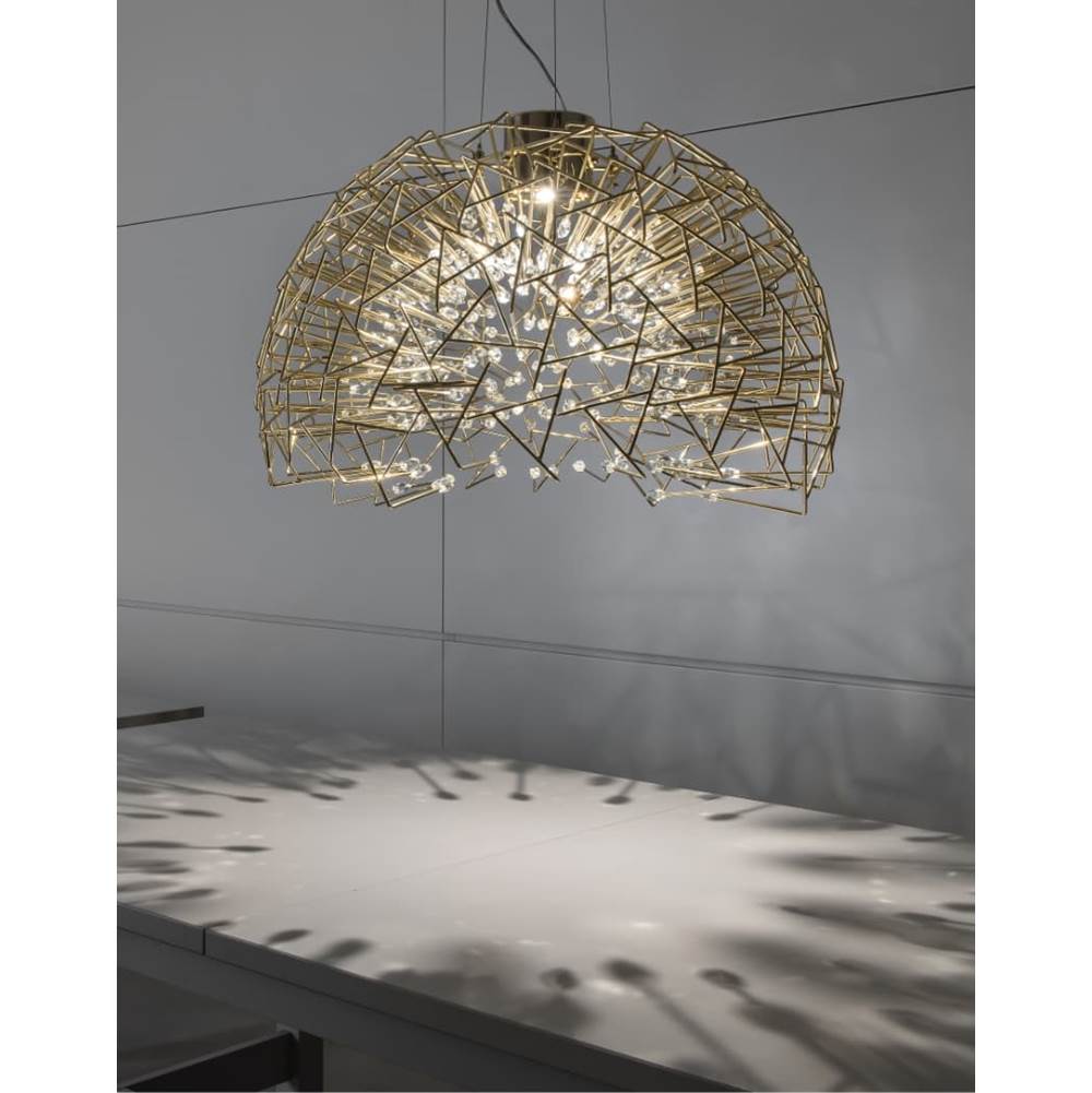 Terzani 0P21SL6A9AW Gold Plated,Clear Crystal Dome Pendant Light Image 1