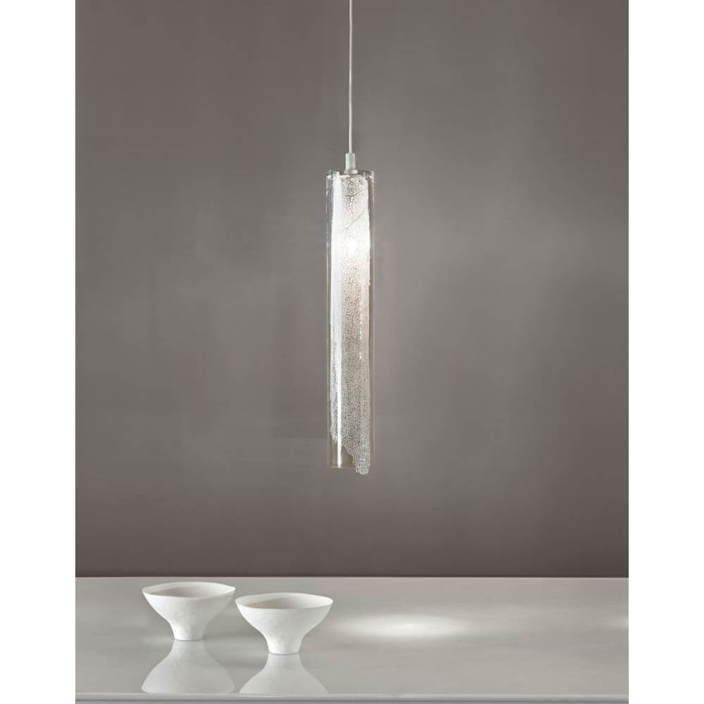 Terzani 0Q01SE8A9A White,Clear Glass Small Cylinder Pendant Light Image 1