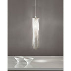 Terzani 0Q01SE8A9A White,Clear Glass Small Cylinder Pendant Light Image 3