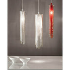Terzani 0Q01SE8A9A White,Clear Glass Small Cylinder Pendant Light Image 5