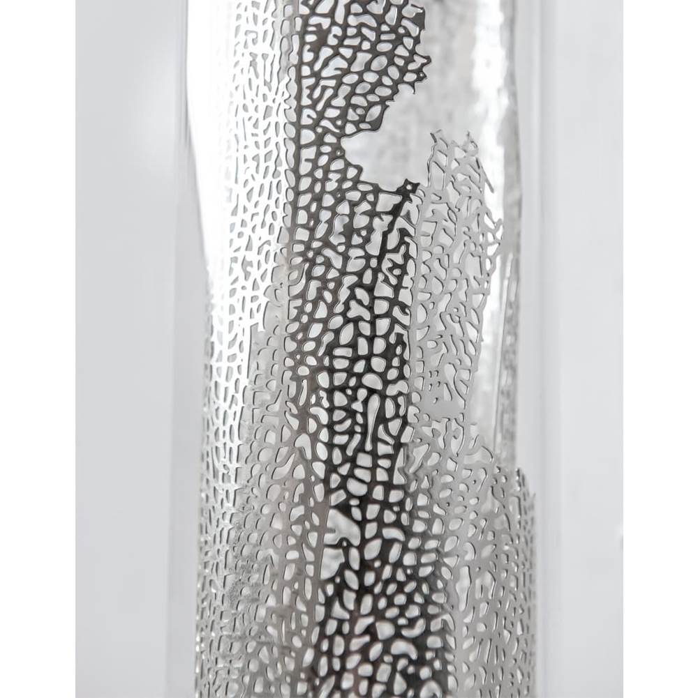 Terzani 0Q02SG7A9A Silver,Clear Glass Large Cylinder Pendant Light Image 1