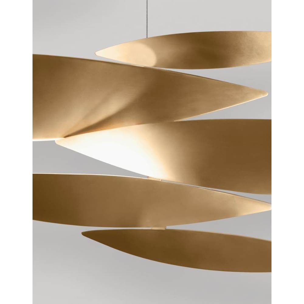 Terzani 0N80SL9C8AL Brushed Gold Xlarge Linear Chandelier Image 1