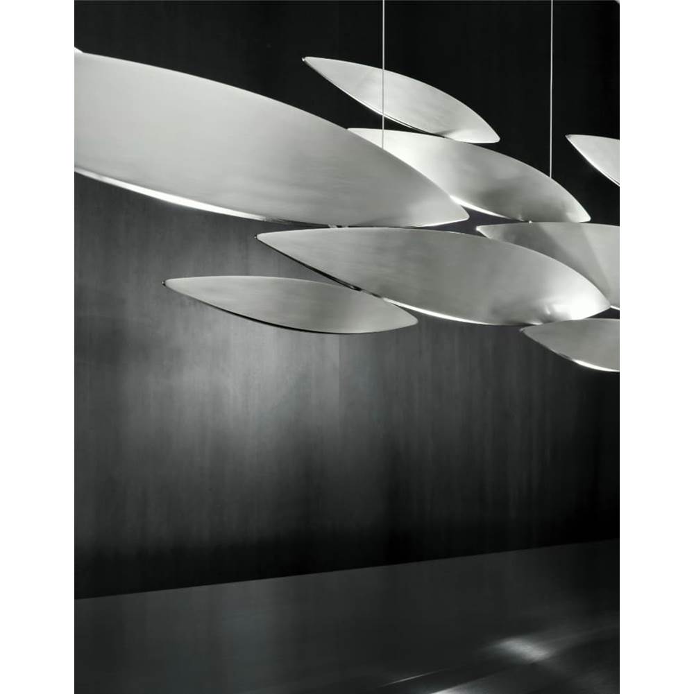 Terzani 0N83SH4C8AL Brushed Nickel Medium Linear Chandelier Image 1