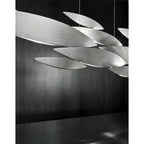 Terzani 0N82SH4C8ALW Brushed Nickel Small Linear Chandelier Image 1