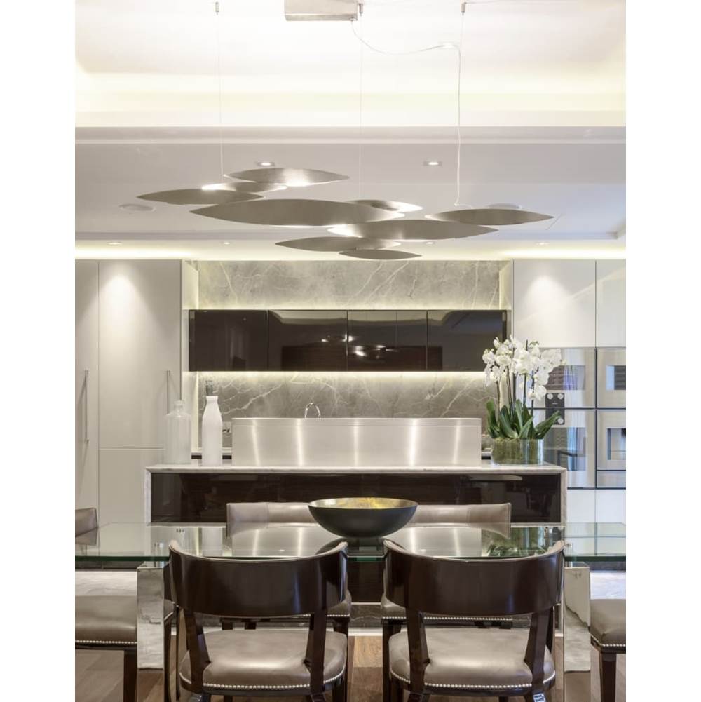Terzani 0N82SH4C8ALW Brushed Nickel Small Linear Chandelier Image 3