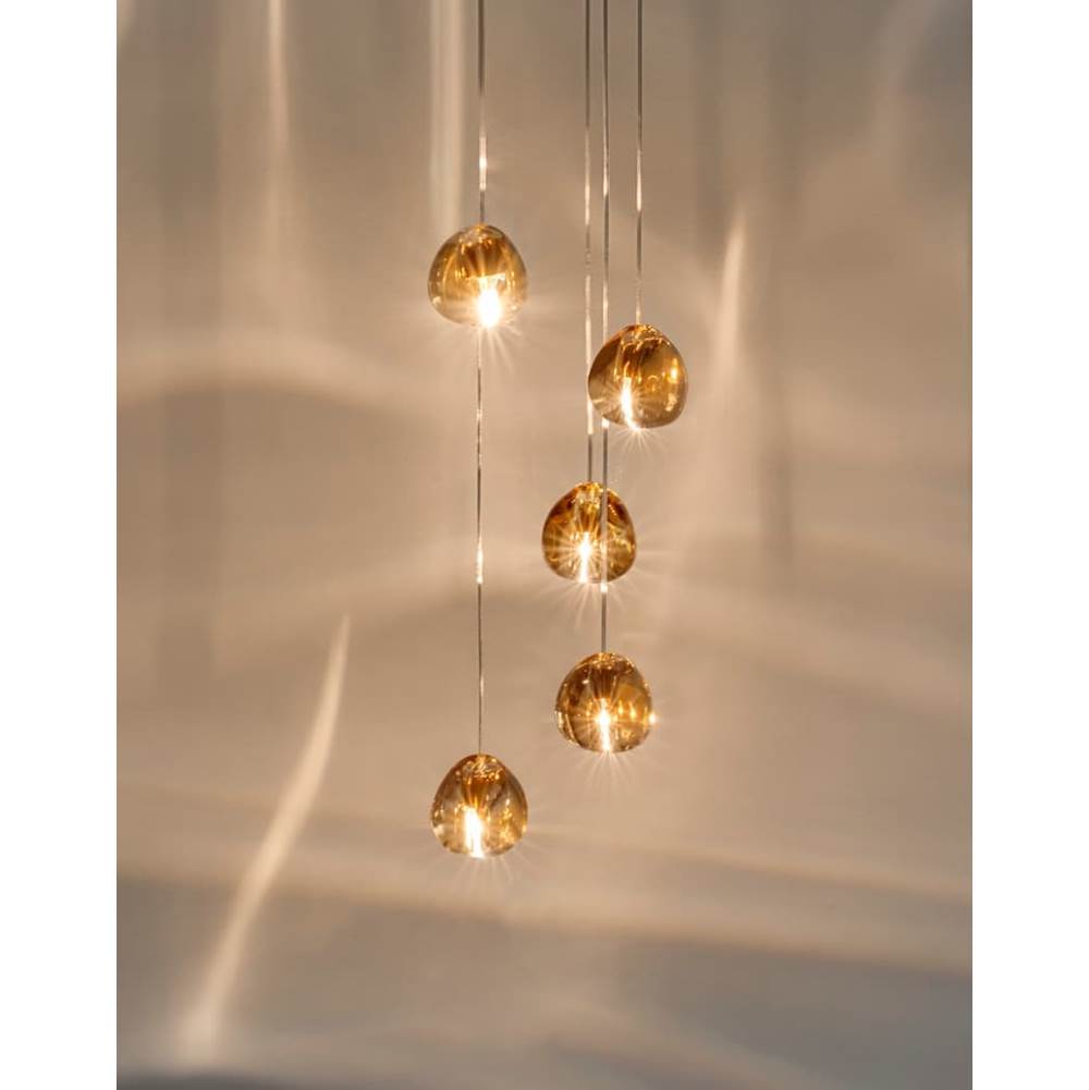 Terzani 0R05SE8H1A Champagne Crystal 5 Light Pendant Image 1