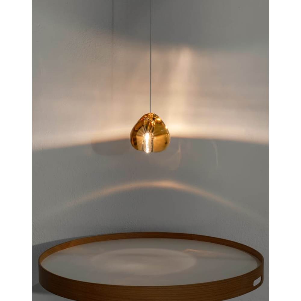 Terzani 0R01SE8H1A Champagne Crystal Pendant Light With Canopy Image 1