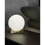 Terzani 0C02BN9F5A Satin Brass,Satin White Glass Table Lamp Image 1