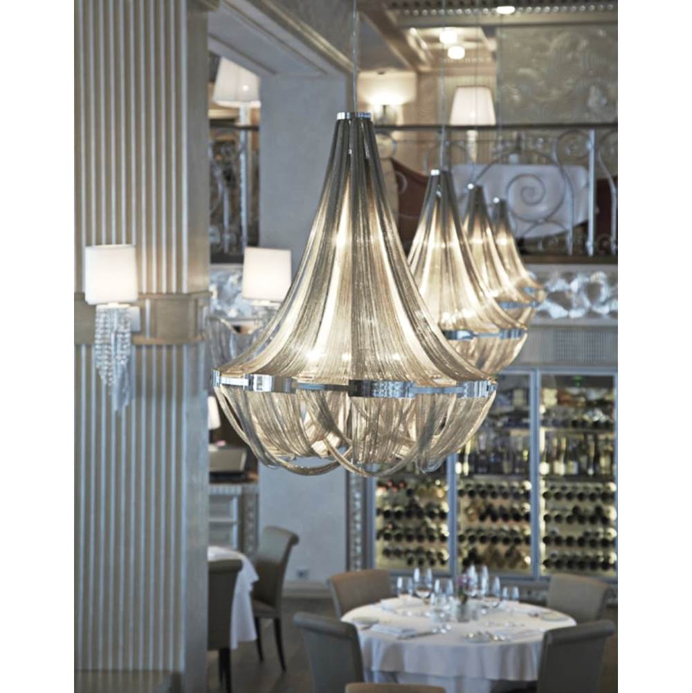 Terzani 0G57SH4C8A Nickel,Brushed Nickel Large Chandelier Large Image 4