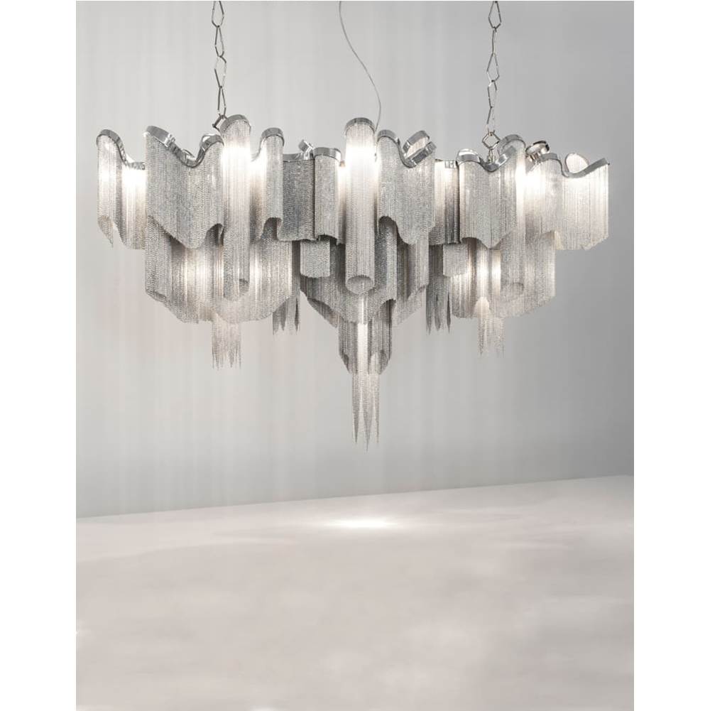 Terzani 0J52SE7C8A Nickel Linear Chandelier Image 1