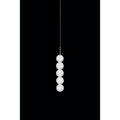 Terzani 0V01SE8BAP15 Brass,Satin White Small Pendant Light 5 Spheres With Canopy Image 1
