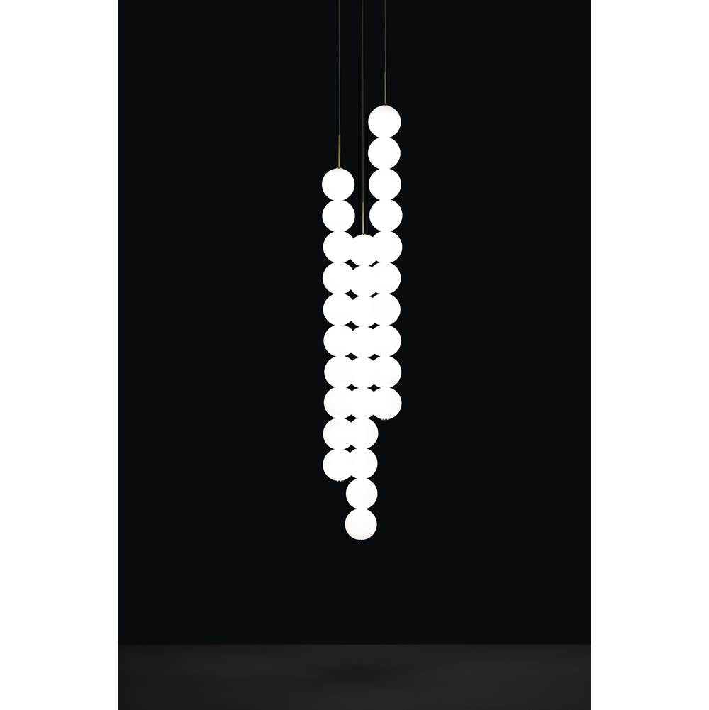 Terzani 0V03SE8BAP1V Brass,Satin White 3 Medium Round Multi Light Pendant  10 Spheres Image 2