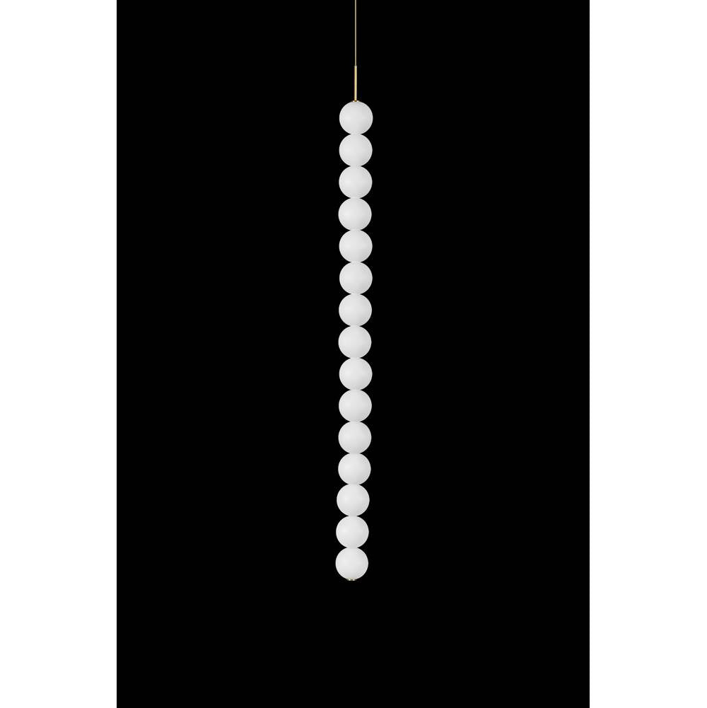 Terzani 0V01SE8BAP1F Brass,Satin White Large Pendant Light 15 Spheres With Canopy Image 1
