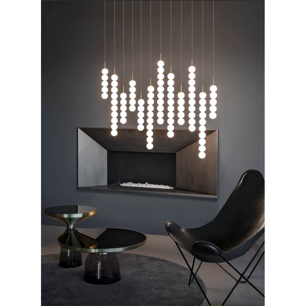 Terzani Abacus Medium Linear Multi Light Pendant  6x5 - 6x10 Spheres