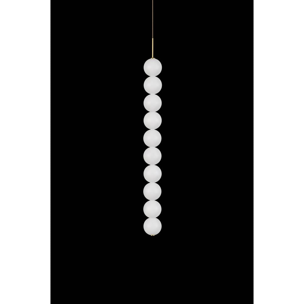 Terzani 0V01SE8BAP1A Brass,Satin White Medium Pendant Light 10 Spheres With Canopy Image 1