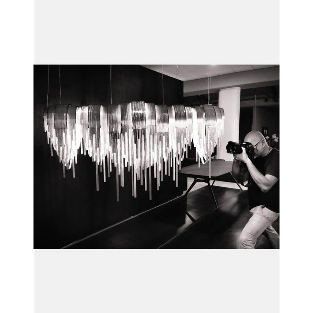 Terzani 0L62SE9C8A Black Nickel Large Linear Chandelier Image 3