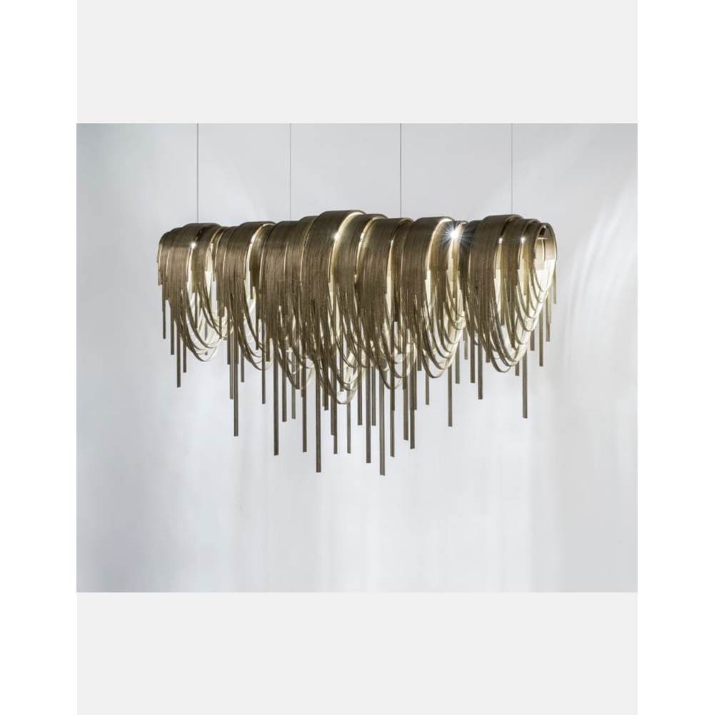 Terzani 0L62SF7C8A Brushed Bronze Large Linear Chandelier Image 3