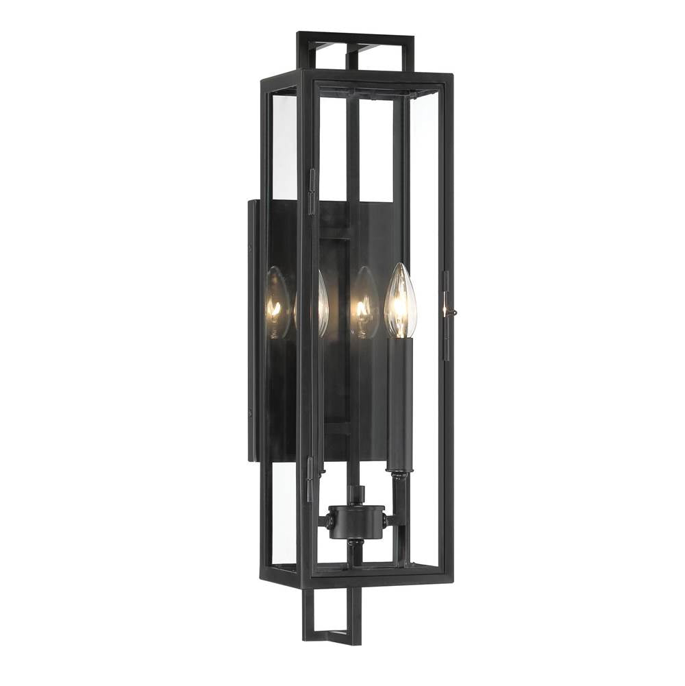 The Great Outdoors Knoll Road Knoll Road 2-light Coal Outdoor Wall Mount With Clear Glass Shade
