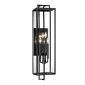 The Great Outdoors Knoll Road Knoll Road 4-light Coal Outdoor Wall Mount With Clear Glass Shade
