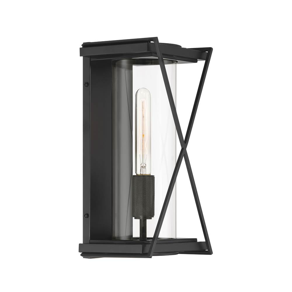 The Great Outdoors 77600-899 Dark Matte Black 1 Light Outdoor Sconce Image 4