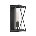 The Great Outdoors 77600-899 Dark Matte Black 1 Light Outdoor Sconce Image 4