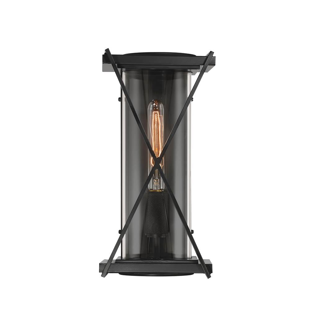 The Great Outdoors 77600-899 Dark Matte Black 1 Light Outdoor Sconce Image 3