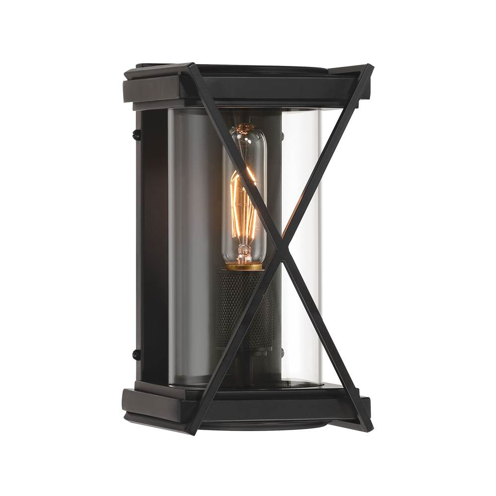 The Great Outdoors 77601-899 Dark Matte Black 1 Light Outdoor Sconce Image 1